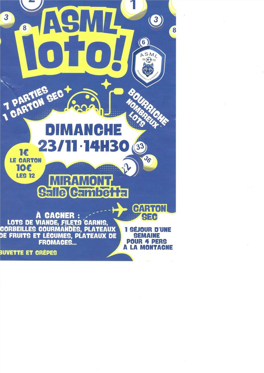 LOTO DU FOOTBALL AMSL SALLE GAMBETTA