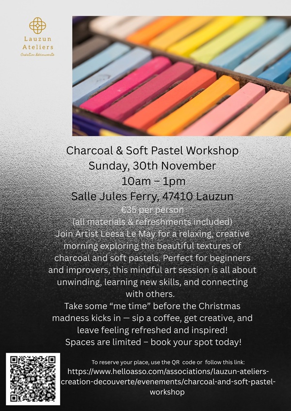 Atelier - Dessin au fusain et aux pastels secs