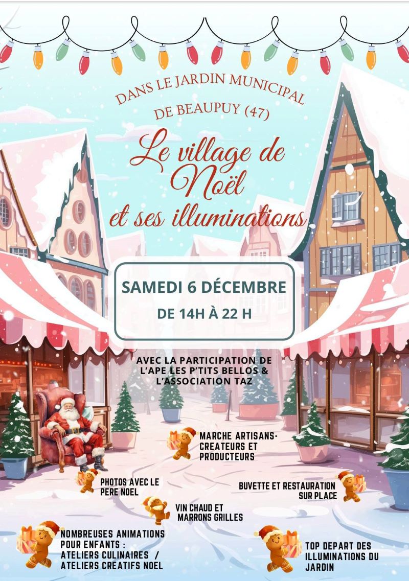 Le village de Noël et ses illuminations