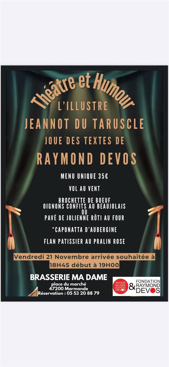 Soirée Théâtre et Humour à la Brasserie Ma Dame