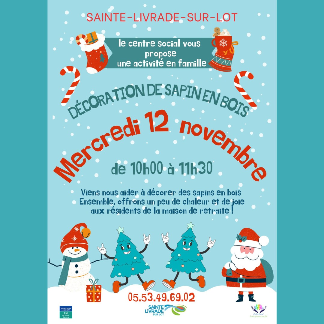 Décoration de sapin en bois