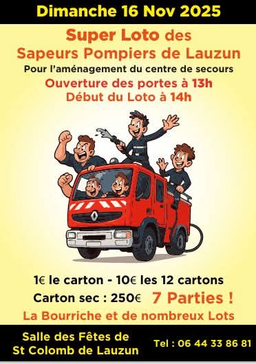 Loto Sapeurs Pompiers de Lauzun