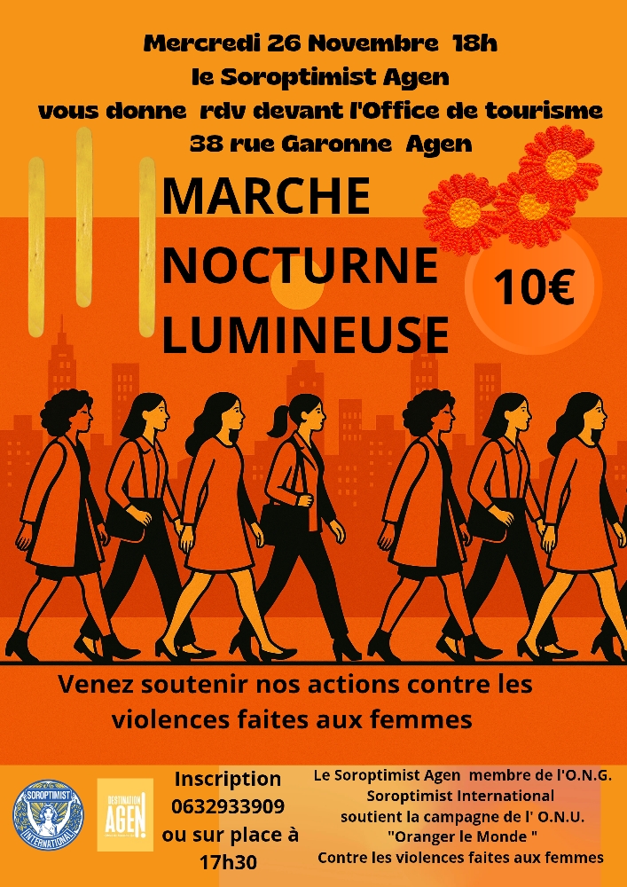 Marche nocturne lumineuse