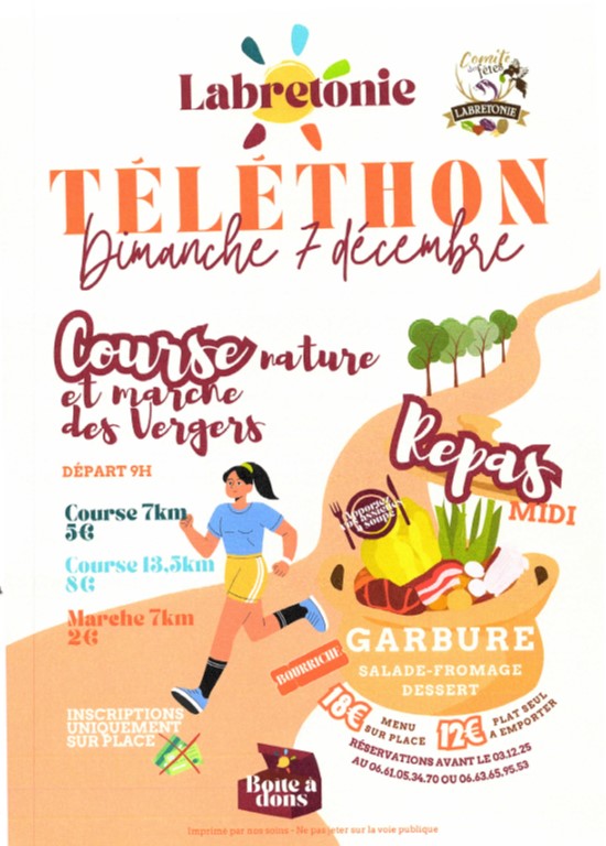 Téléthon : course nature et marche des vergers