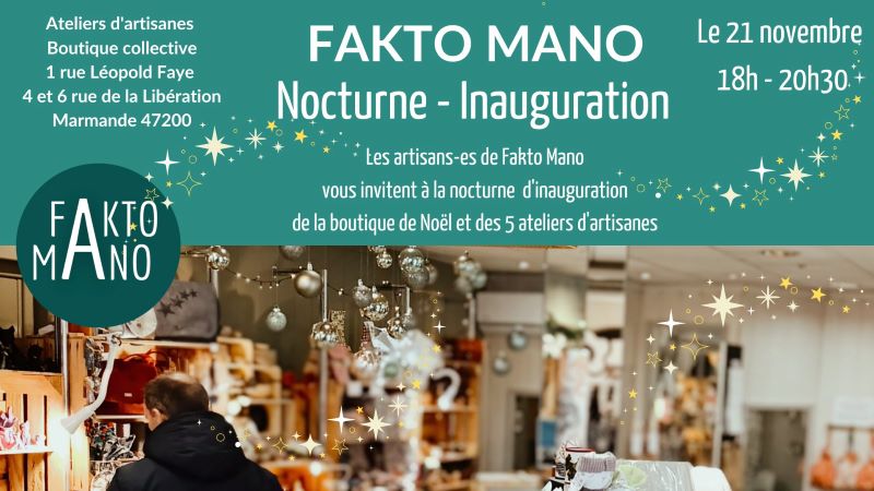 Nocturne d'inauguration à la Boutique Fakto Mano