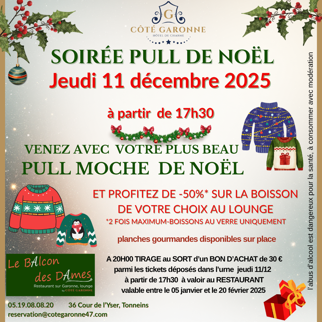 Soirée Pull Moche au Balcon des Dames