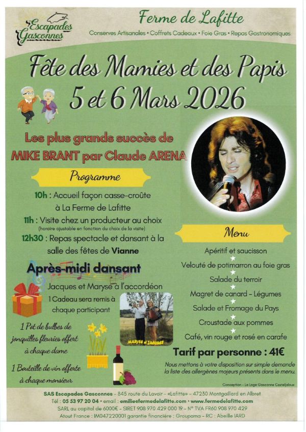 Fête des mamies et des papis : Repas dansant