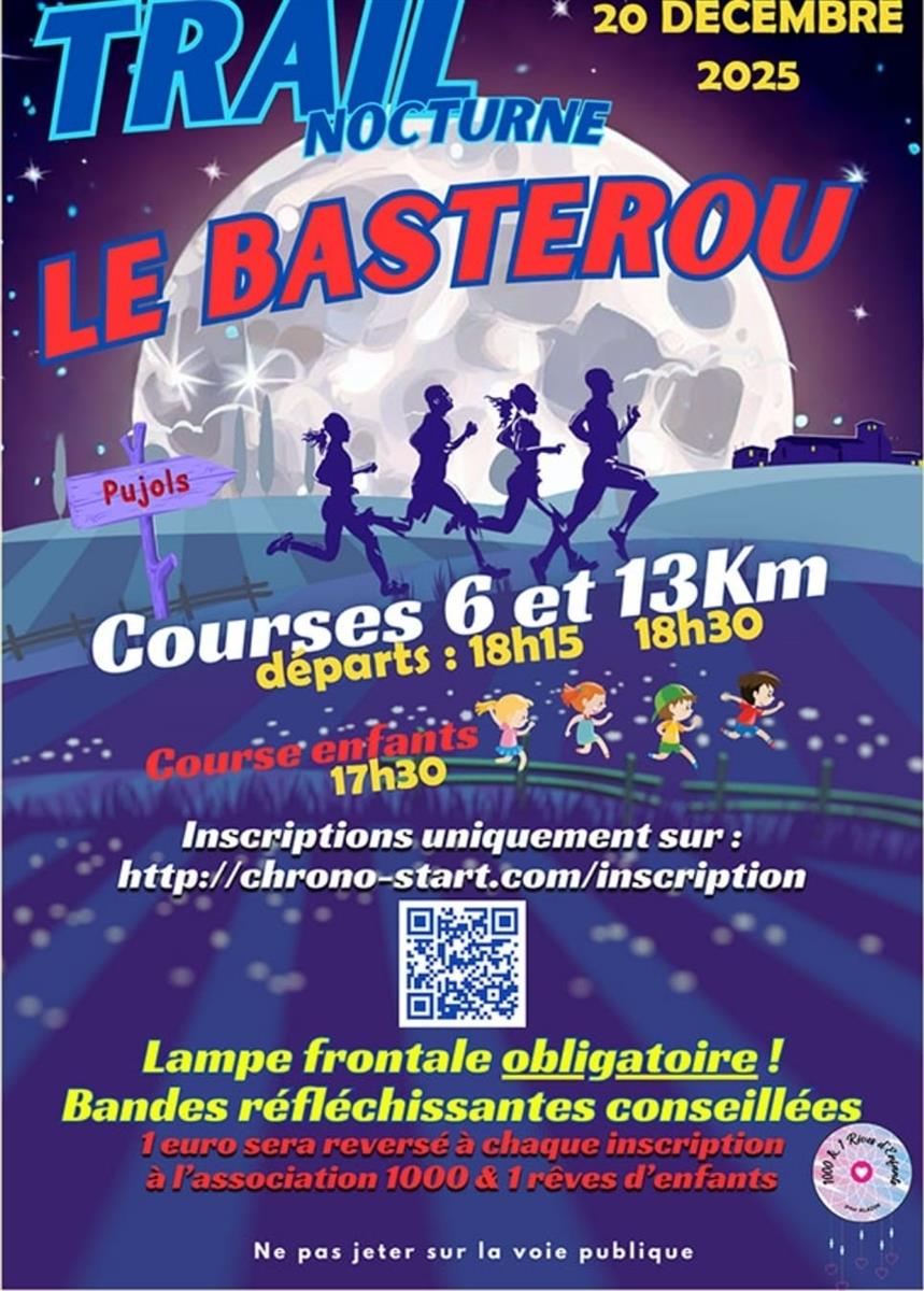 Trail nocturne Le Bastérou