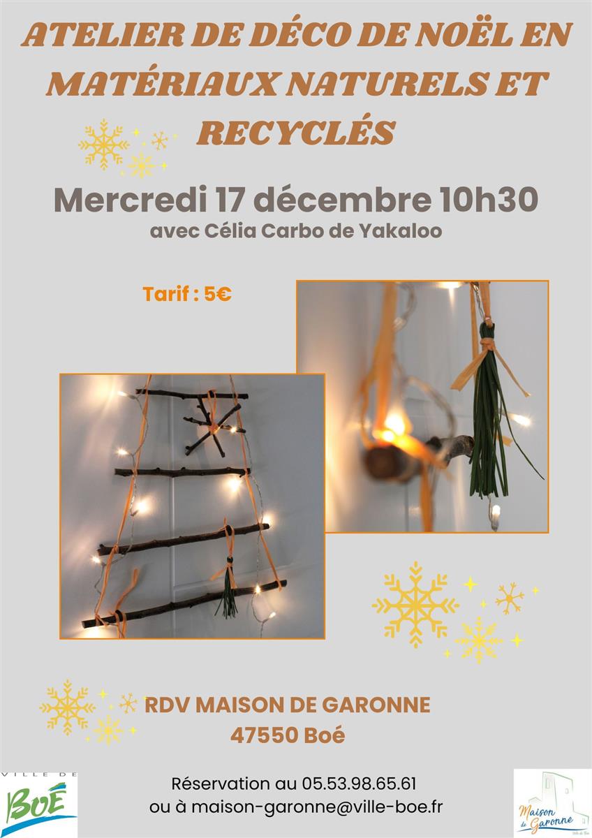 Atelier créatif de décoration de Noël - Tout p ...