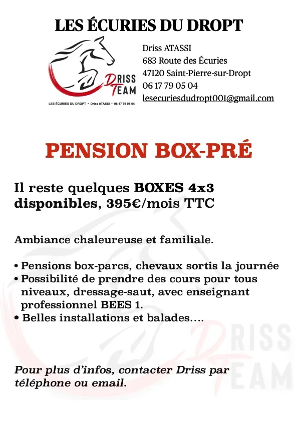 BOXES pour chevaux