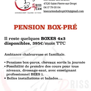 BOXES pour chevaux