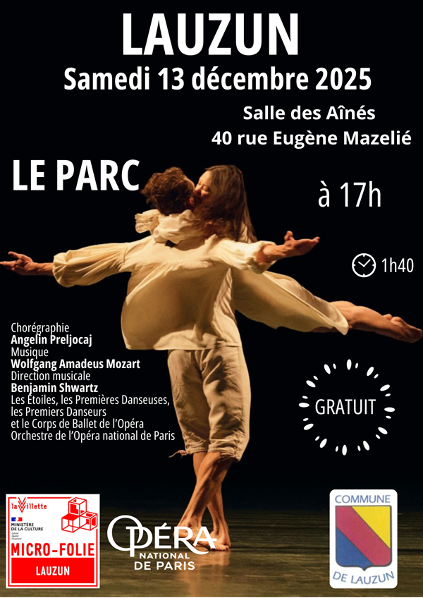 Micro-Folie : Diffusion du ballet "Le Parc"