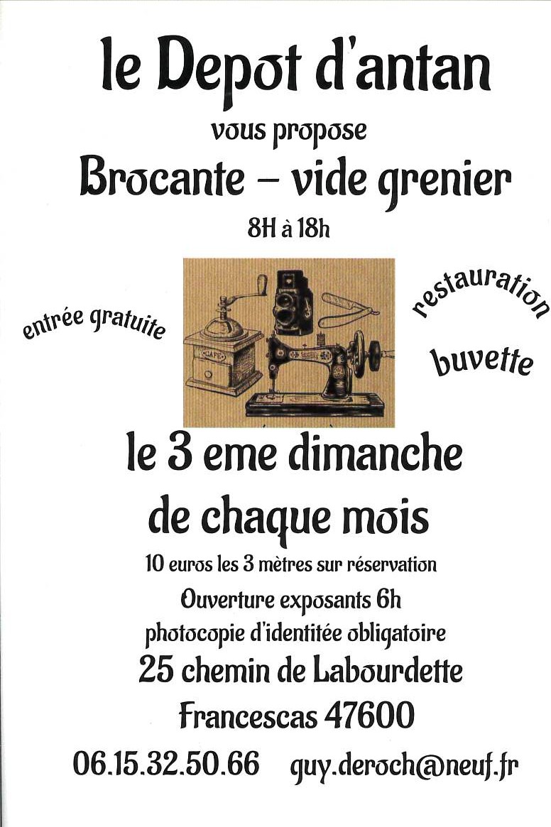 Le Dépôt d'Antan : Brocante Vide grenier