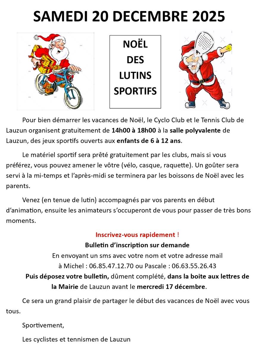 Noël des lutins sportifs