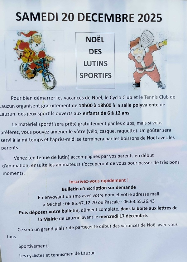 Noël des lutins sportifs