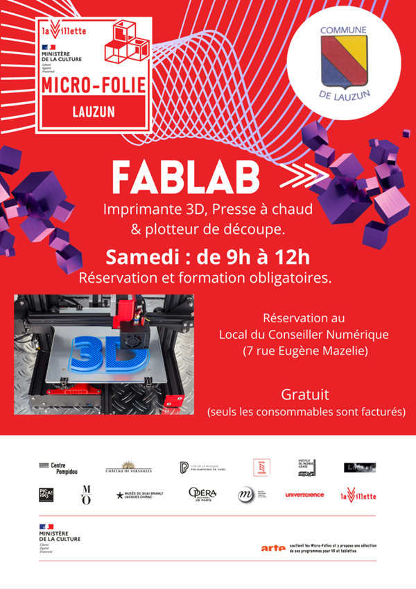 Micro-Folie : Fablab - Crédit: ©mairiedelauzun | CC BY-NC-ND 4.0