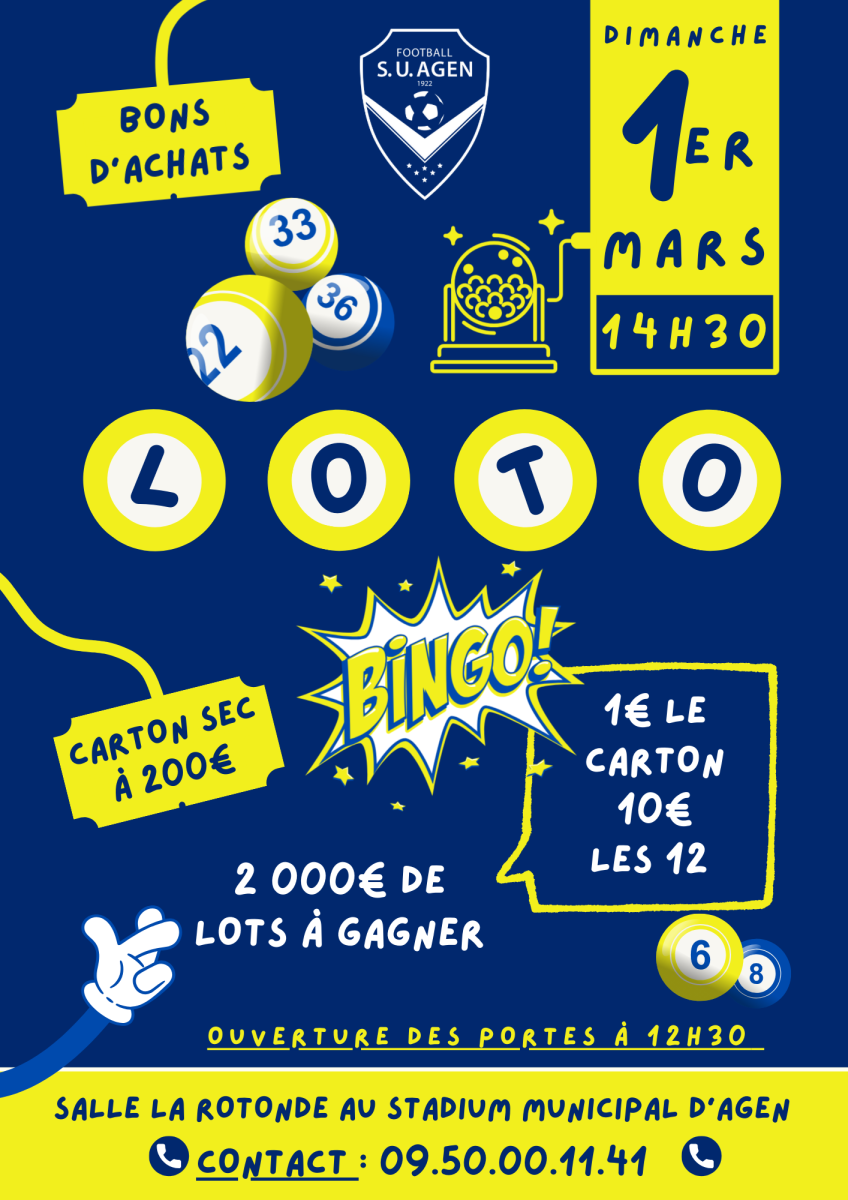 Le loto du SUA FOOTBALL