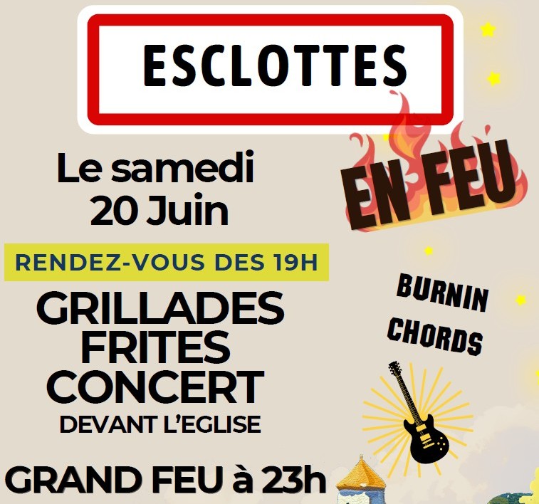Feu de la Saint Jean Grillades Esclottaises