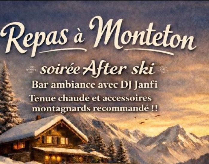 Repas à Monteton soirée after ski