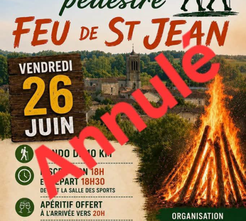 ANNULÉE - Randonnée pédestre et feu de la St Jean