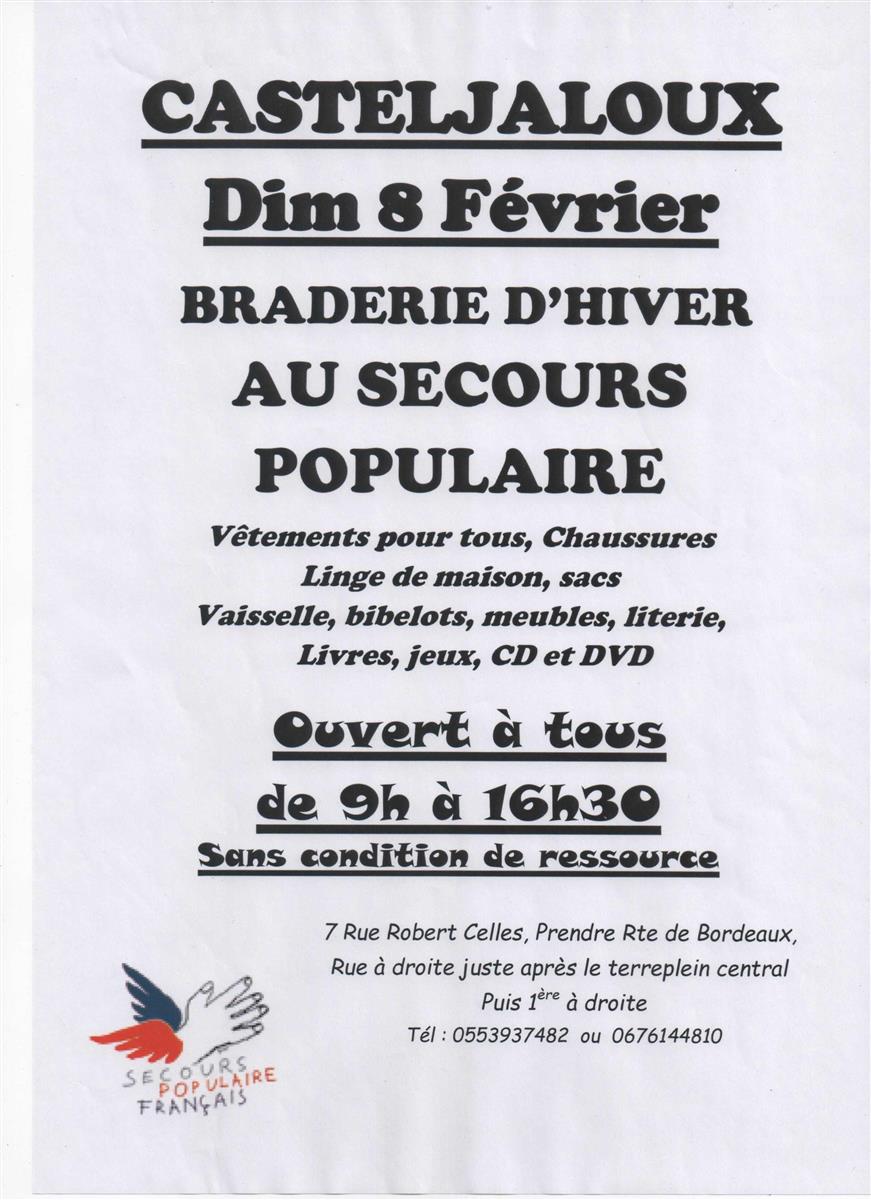 Braderie d'hiver du Secours Populaire