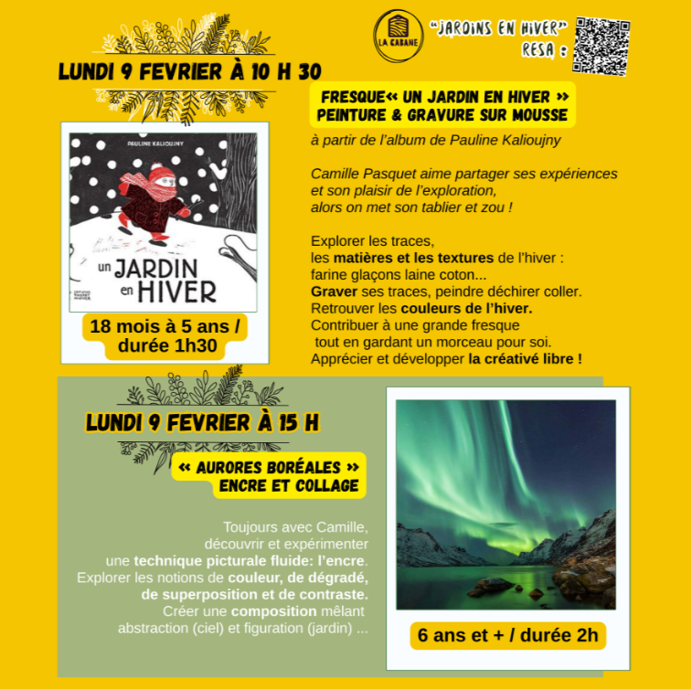 "Aurores boréales" encre et collage