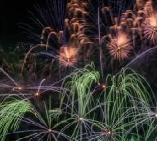 Feu d'artifice lors des soirées Gourmandes à Monteton