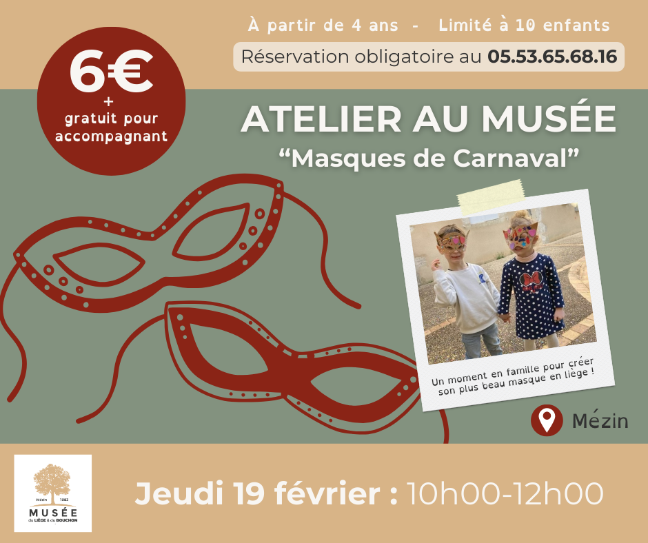 Atelier au musée : masques de carnaval
