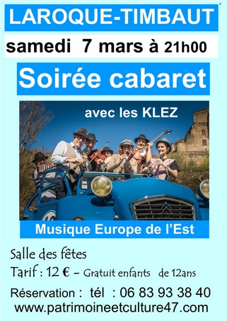 Soirée cabaret musical Les KLEZ