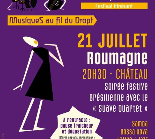 4ᵉ édition du Festival itinérant "Musiques au fil du Dropt" - Soirée festive Brésilienne avec le « Suave Quartet »