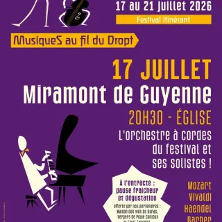 4ᵉ édition du Festival itinérant "Musiques au fil du Dropt" - L’orchestre à cordes du festival et ses solistes !