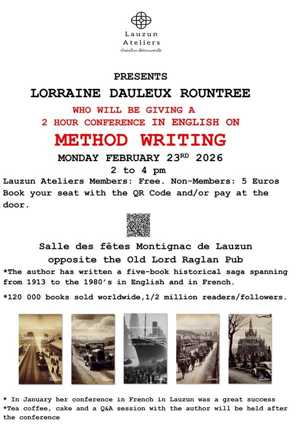 Conférence de l'autrice Lorraine Dauleux Rountree