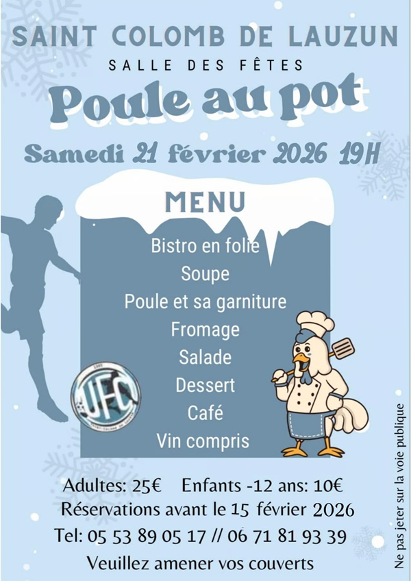 Repas poule au pot