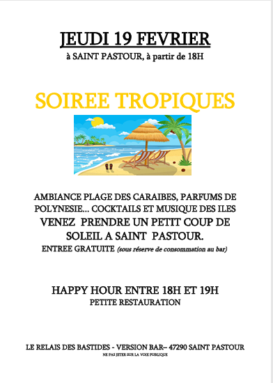 Soirée "TROPIQUES"