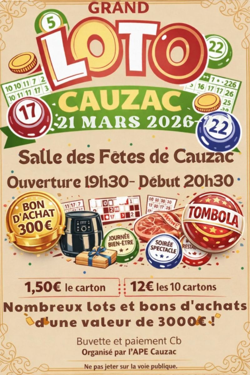 Grand Loto de l'Ape de Cauzac