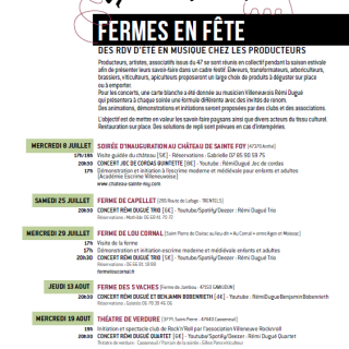 Fermes en Fête - Soirée d'inauguration au château Sainte Foy