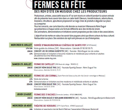Fermes en Fête -Théâtre de Verdure