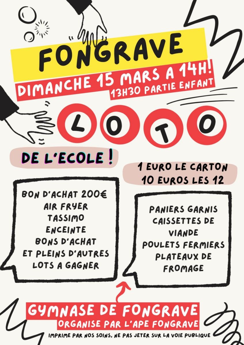 LOTO DE L'ECOLE