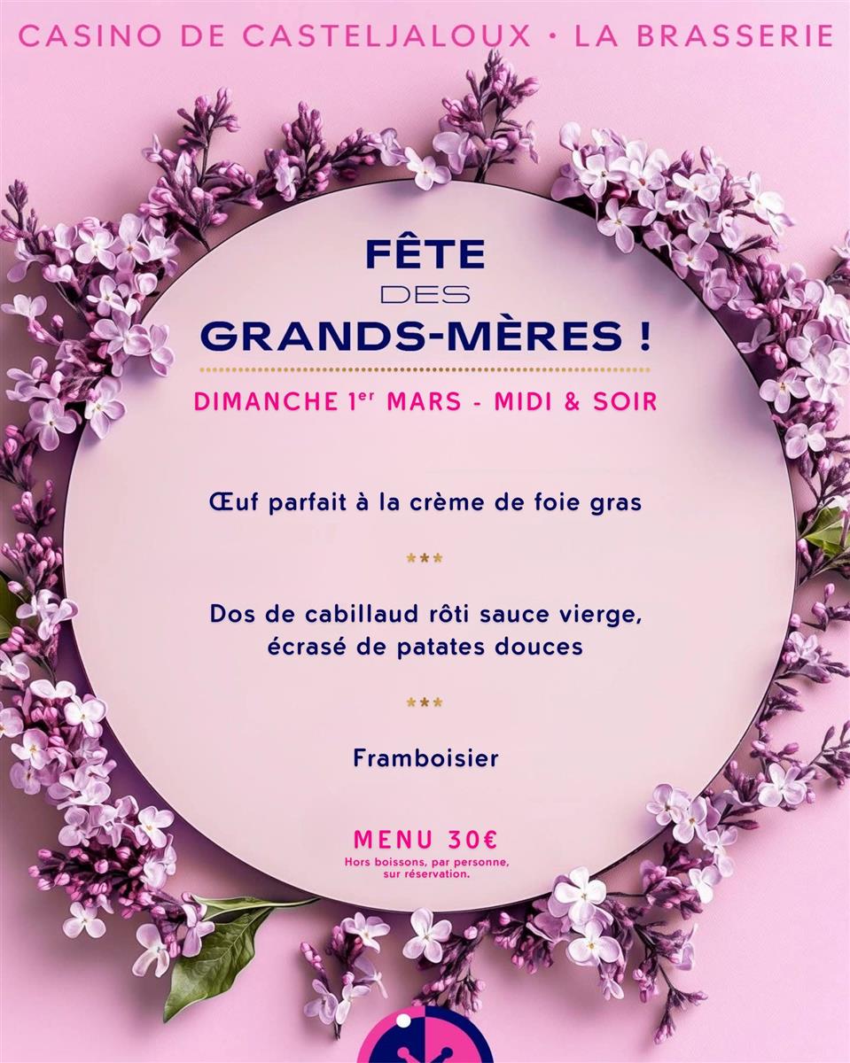 Menu de Fête des Grands-Mères