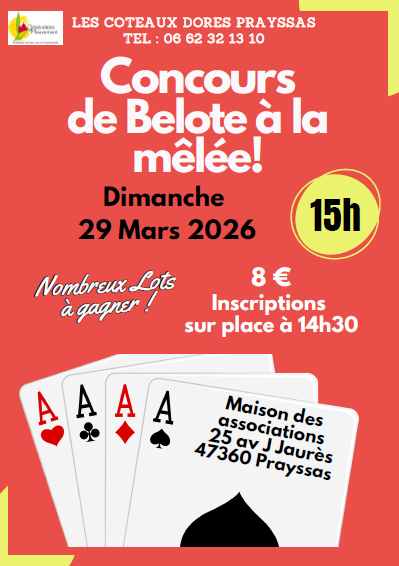Concours de belote à la mêlée