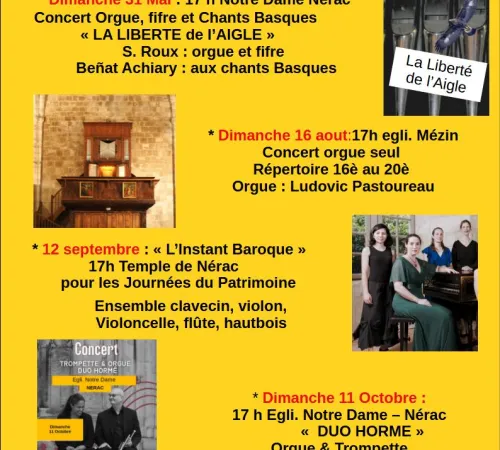 Concert Orgues en Albret - La liberté de l'aigle