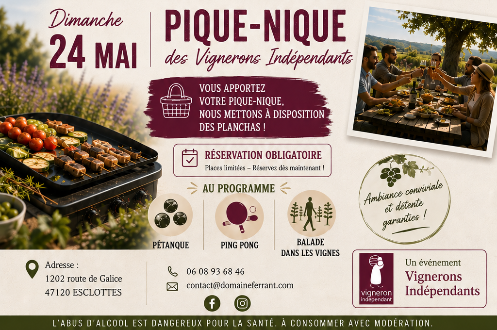Pique-nique vignerons indépendants au Domaine  ...