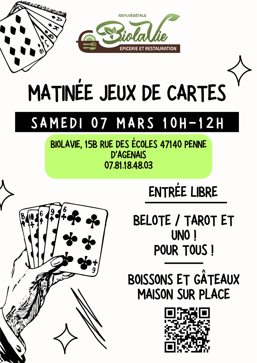 Matinée jeux de cartes pour tous les âges !
