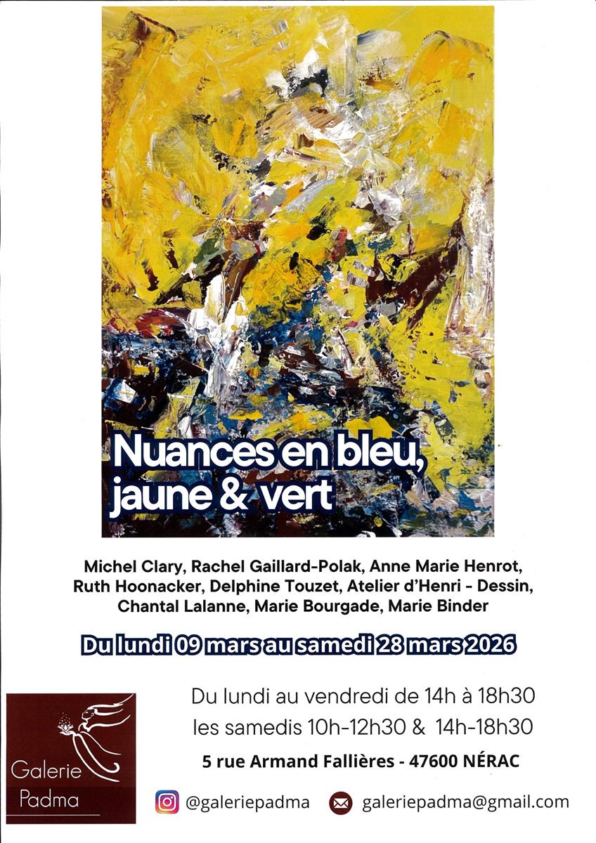 Galerie Padma - Exposition "Nuances en bleu, j ...