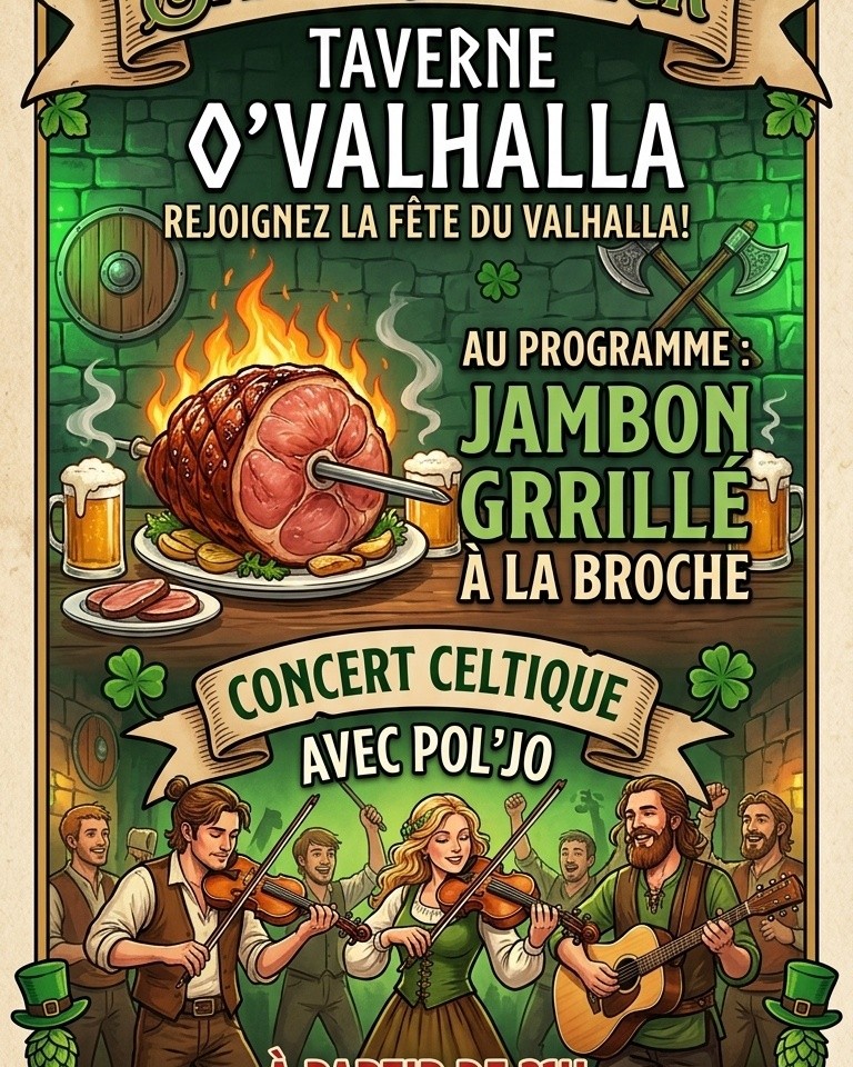 Soirée Saint-Patrick au bar O'Valhalla
