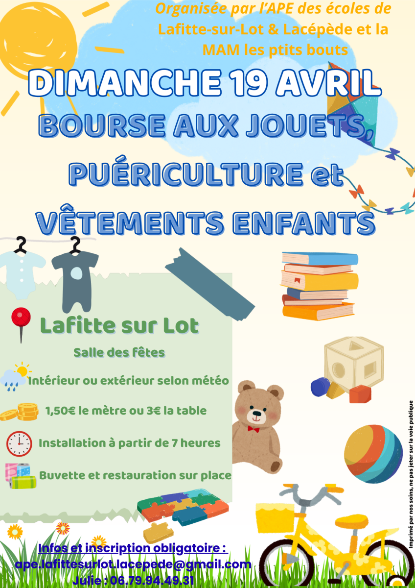 Vide jouet et matériel de puériculture