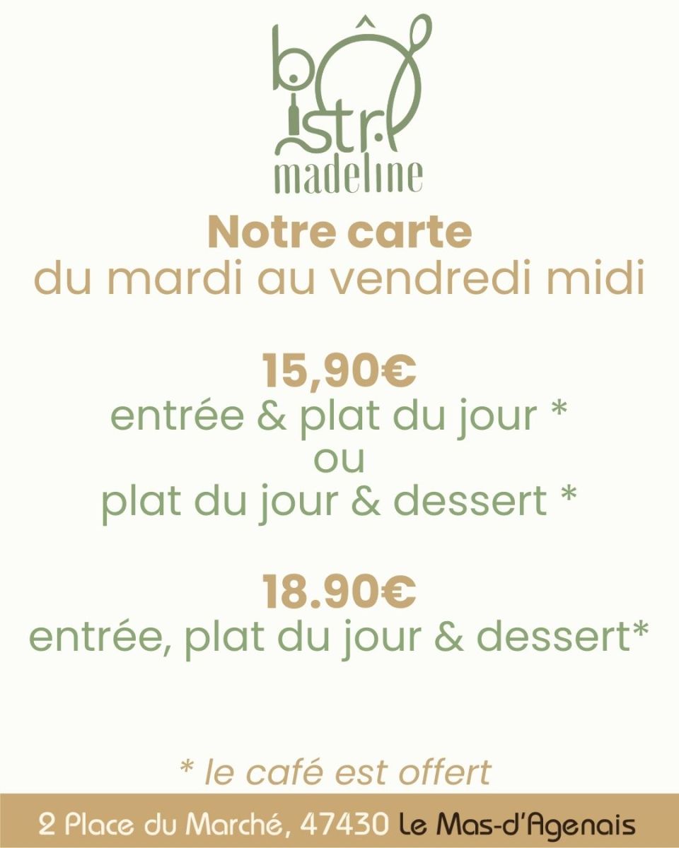 Le rendez-vous gourmand du midi chez Ö Bistro  ...