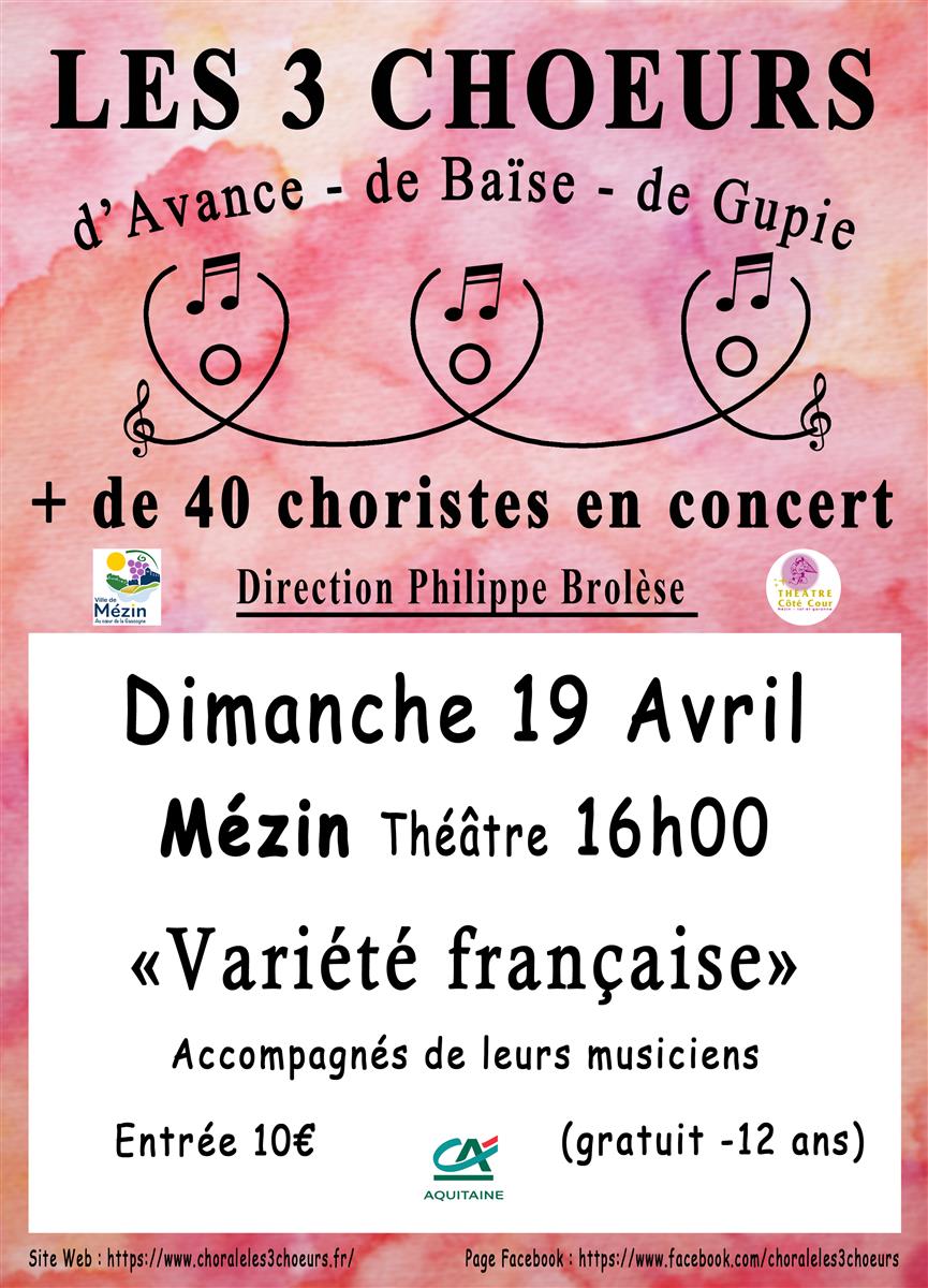 Concert : Les 3 choeurs