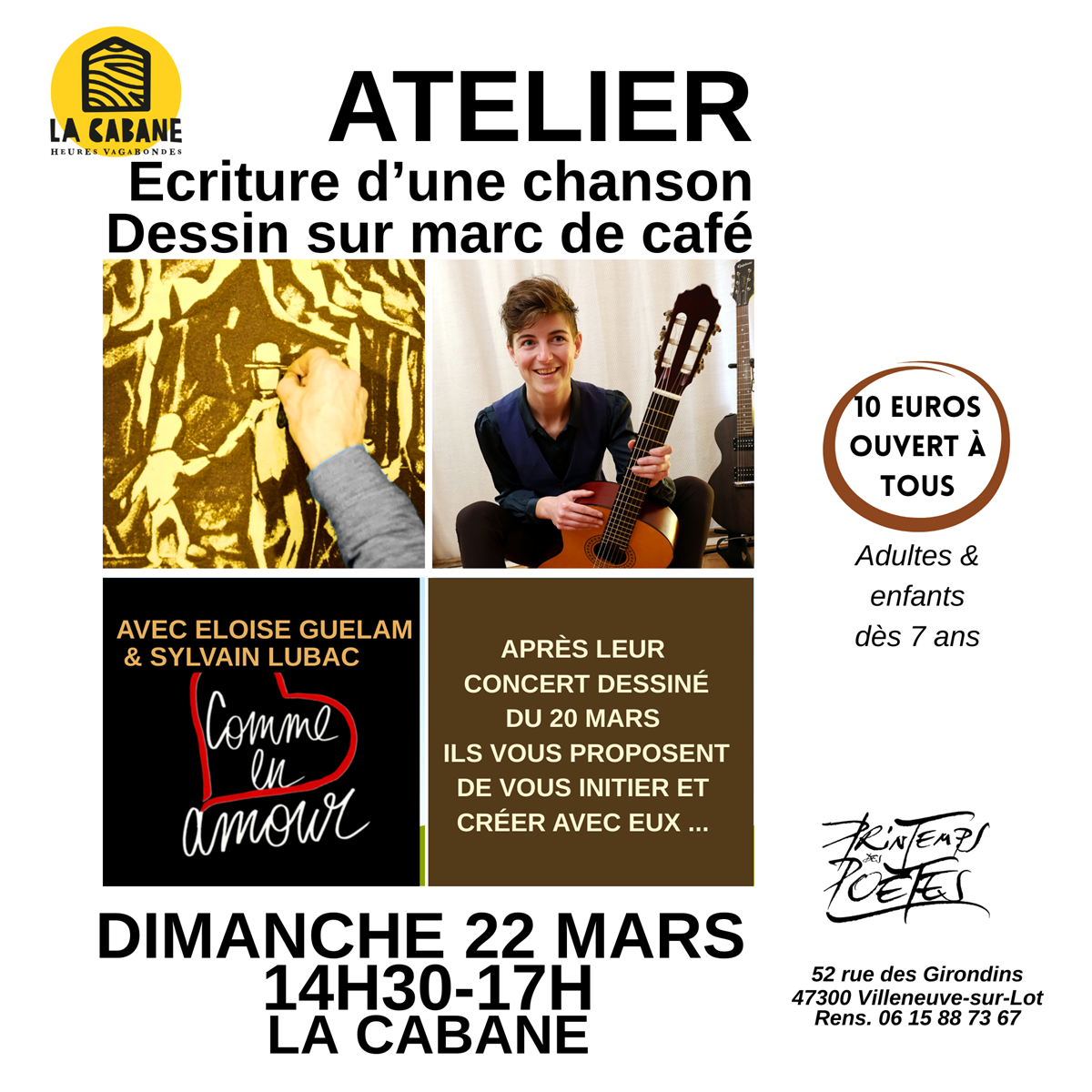 Ateliers dessin dans le marc de café ou écritu ...