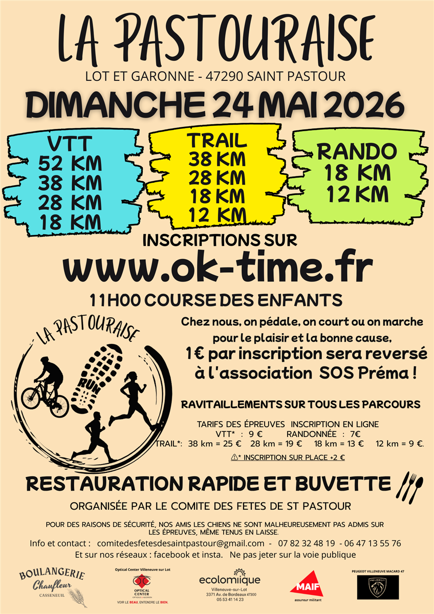 La Pastouraise : VTT, trail, marche